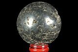 Polished Pyrite Sphere - Peru #97989-1